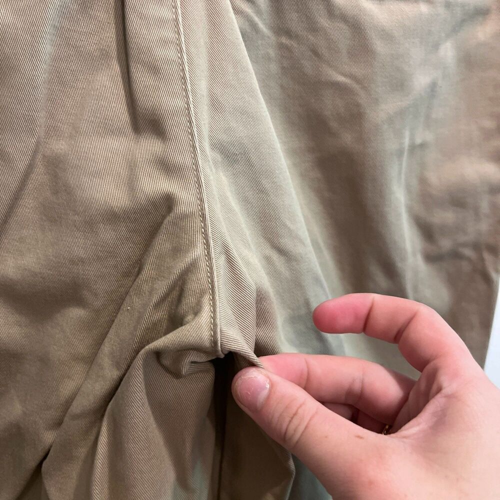 Lands' End Boys Dress Pants Beige Sz 18 Cotton Straight Flat Front Button Zip - Picture 8 of 10